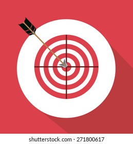 Solutions design over red background, vector illustration