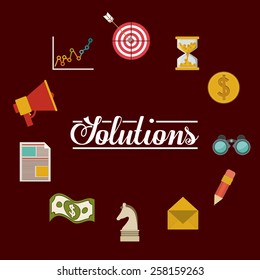 Solutions design, vector illustration
