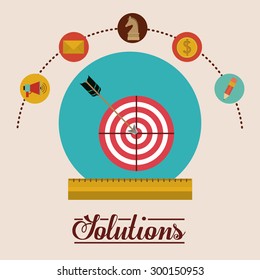 Solutions digital design, vector illustration eps 10