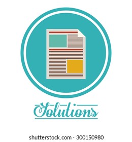 Solutions digital design, vector illustration eps 10