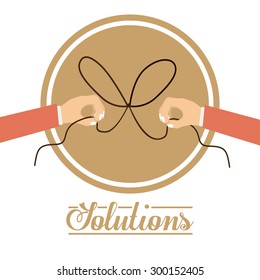 Solutions digital design, vector illustration eps 10