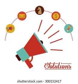 Solutions digital design, vector illustration eps 10