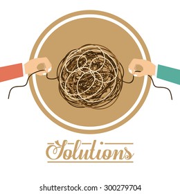 Solutions digital design, vector illustration eps 10