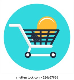 Solutions for E-commerce vector illustration.E-commerce icon.