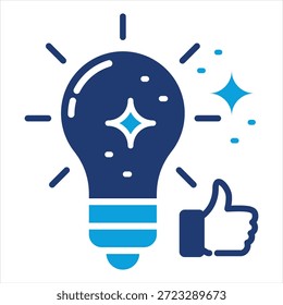 Soluções Estilo de ícone azul plano