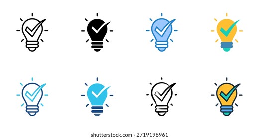 Solutions icons set multiple style collection. Editable stroke 
