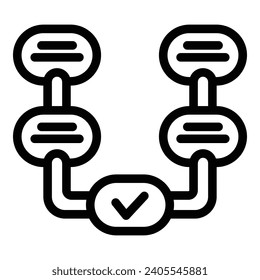 Solutions oriented icon outline vector. Making right decision. Brainstorming perspectives analysis