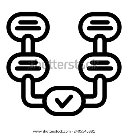 Solutions oriented icon outline vector. Making right decision. Brainstorming perspectives analysis