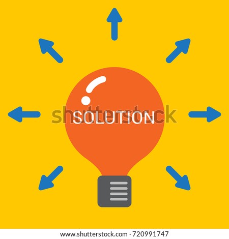SOLUTIONS
There is a simple illustration of a light bulb and arrows this represents a solution process  how to solve the problems.