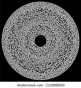 Lösliche Labyrinth-Vektorgrafik aus Labyrinth