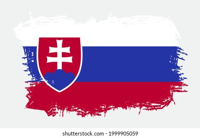 Solvakia Country Flag Splash Free Vector Illustration