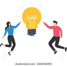 Solve business problem with creativity, Finishing or complete brilliant idea, Work solution or business ideas, Last piece of jigsaw to complete creative ideas

