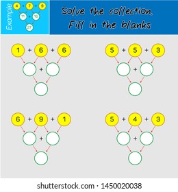 Solve the collection process. Fill in the blanks. Vector