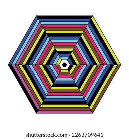 Solve hexagon puzzle Game Find the Mistake Game logo vector 