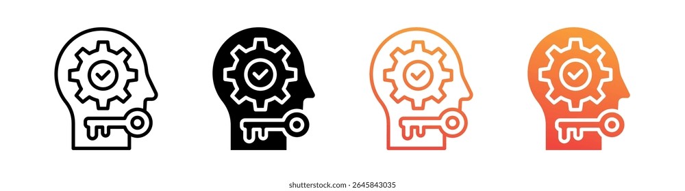 Solve Multi Style Icon Set Vector