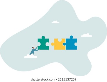 Solve problem or solution to achieve business success, decision, creativity or skill to overcome difficulty and finish work.character for design.