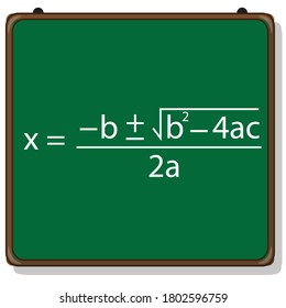 solve quadratic equation on green board
