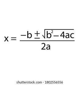 solve quadratic equation on white background