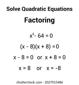 solve quadratic using equation factoring