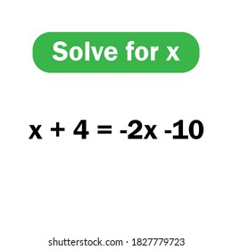 solve for x, math quiz