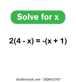 resolver para x, ecuación matemática
