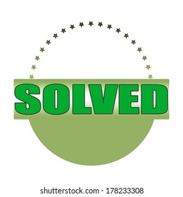 solved grunge stamp  vector illustration