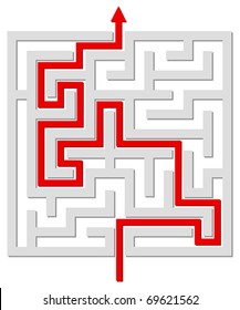 Solved labyrinth