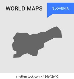 Solvenia Map vector. country border map.