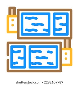 solvent extraction tanks copper color icon vector. solvent extraction tanks copper sign. isolated symbol illustration