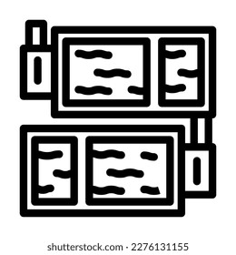 solvent extraction tanks copper line icon vector. solvent extraction tanks copper sign. isolated contour symbol black illustration