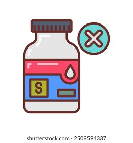Solvent Free Filled Icons , Vector illustration
