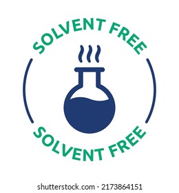 Solvent free icon vector badge label illustration.