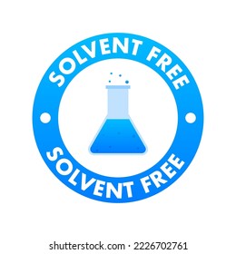 Solvent free product sign, label. Vector stock illustration