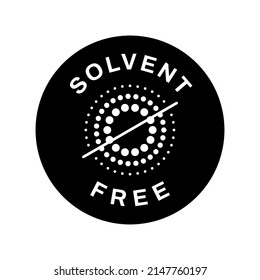 Solvent free product vector badge icon