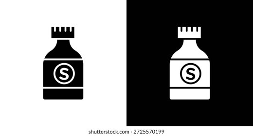 Icono de solvente en estilo lineal delgado de trazo de moda.