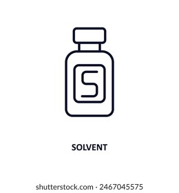 solvent outline icon.  Thin line icon from cleaning collection. Editable vector isolated on white background