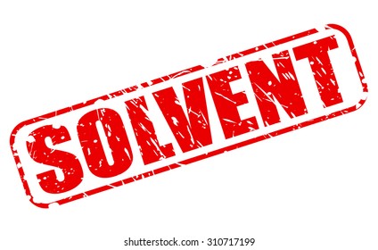 SOLVENT red stamp text on white