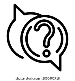 Solving chat problem icon. Outline solving chat problem vector icon for web design isolated on white background