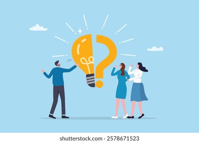 Solving problem, critical thinking root cause analysis to solution, answering question or success resolve issues, discover opportunity, creativity concept, businessman make idea from question mark.