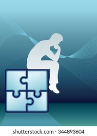 Solving Puzzle-man on top of puzzle piece