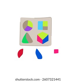 solving puzzles toy cartoon. innovation fun, challenge cognitive, development educational solving puzzles toy sign. isolated symbol vector illustration