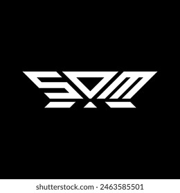 SOM-Buchstabenlogo Vektorgrafik Design, SOM schlicht und modern Logo. SOM luxuriöses Alphabet-Design  