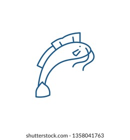 Som line icon concept. Som flat  vector symbol, sign, outline illustration.
