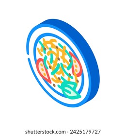 Som Tum Salad Thai Cuisine Icon Vektor. Som Tum Salat Thai Cuisine Zeichen. Isolierte Symbol Illustration