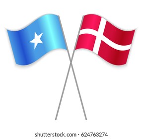 Somali and Danish crossed flags. 