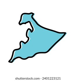 Somali region of Ethiopia vector map design.
