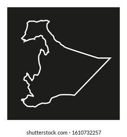 somali region map in country of ethiopia