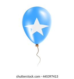 Somalia balloon with flag. Bright Air Balloon in the Country National Colors. Country Flag Rubber Balloon. Vector Illustration.
