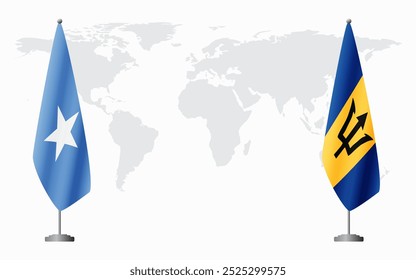 Somalia e Barbados marcam encontro oficial contra o mapa do mundo.