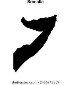 Somalia blank outline map design